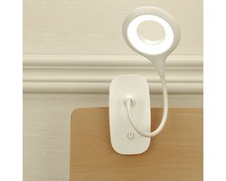 Klemlampen - LED Kantoorlamp, Oplaaibare USB Klemleeslamp, 3 Verlichtingsmodi en 3 Luminositeitsniveaus, voor Boeken lezen, Kantoor, Huis, Kinder, Nachtkast
