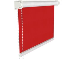 Klemmfix rolgordijn met zijbediening - thermorolgordijn - verduisteringsrolgordijn - 60 x 175 cm - rood - slaapkamer - woonkamer roller shades for windows