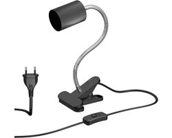 Klemverlichting Zwanenhals - Leeslamp Bureaulamp - Gericht Verlichten - Stevige Klembevestiging - 310 mm zwanenhals - Mat Zwart
