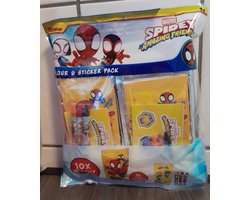 Kleur- en stickerset uitdeelcadeautjes voor kinderen Disney Junior Marvel Spidey Amazing Friends 10 stuks