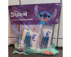 Kleur- en stickerset uitdeelcadeautjes voor kinderen Disney Stitch 10 stuks