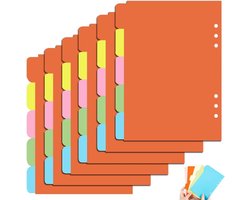 Kleurige A5 Index Tabs met 6 Gaten - 30 Bladen Lege Scheidingsbladen voor Notitieboek en Ringband