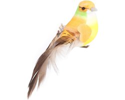Kleurige Decoratieve Vogelclips voor Kerstboom en Thuisdecoratie - 12 Stuks Veer Vogels voor Bruiloft en Feestelijke Versiering