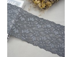 Kleurige elastische kantband van 2 yards, 16 cm breed, decoratieve bloemenrand voor kleding, lingerie en tafeldecoratie