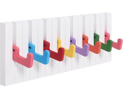 Kleurige Inklapbare Garderobehaken voor Kinderen - Modern Wandhaak met 8 Uitzet Haken - Perfect voor Kinderkamer en Hal