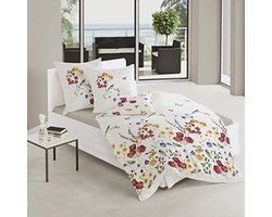 Kleurige Mako-satijnen Beddengoed Set 155x220 cm met Kussenslopen