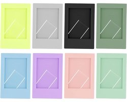 Kleurige mini-fotolijsten - set van 8 - 9,2 x 6,1 cm