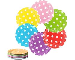 Kleurige Papieren Borden, 36 Stuks, 18.8 cm Rond, Ideaal voor Feesten, Verjaardagen en Bruiloften, Perfect voor Picknicks en Babyshowers