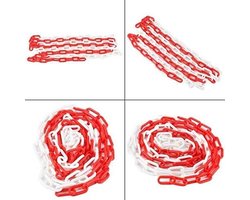 Kleurige Plastic Link Chain 6mm x 5m voor Parkeerplaatsen, Tuinen en Verkeersbelemmering