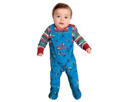 Kleurrijk Chucky Baby Kostuum voor Halloween en Themapartijen
