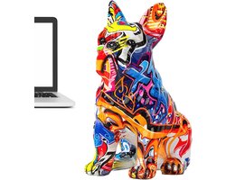 Kleurrijk Hond Ornament - Decoratie voor Woonkamer en Thuis, Franse Bulldog Beeldjes en Statues