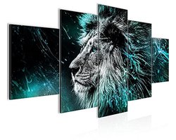 Kleurrijke 5-delige Fleece Canvas Schilderij voor Slaapkamer en Hal