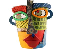 Kleurrijke abstracte plantenbak voor binnen en buiten | Unieke bloempot voor groene decoratie