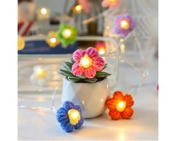 Kleurrijke Bloem Fairy String Lights 1.5M - 10 LED Batterij Aangedreven Sfeerverlichting voor Lente en Zomer Decoratie in Huis, Slaapkamer en Op Tafel