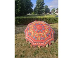 Kleurrijke geborduurde India parasol ( Orange bowl)