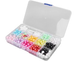 Kleurrijke haardreadlocks accessoires - 365 stuks doe-het-zelf decoratie set voor baard, haarvlechten - parelvlechtwerk, manchetten, clips, ringen - uniseks sieraden - groot gat - vlechten - feestelijke look