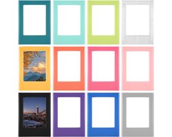 Kleurrijke Magnetische Fotolijsten Set van 12 Stuks, 3 Inch Mini Fotolijsten voor Koelkast, Collage Magneten voor Thuis en Kantoor
