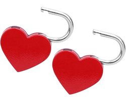 Kleurrijke metalen hartslot set van 2, mini padlocks met sleutels voor ambachtelijke projecten en decoratie