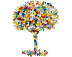 Kleurrijke Mozaïektegels voor Creatieve Projecten, 500g Vierkante Stukjes van Gekleurd Glas, Perfect voor DIY Kunst en Ambachten