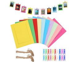 Kleurrijke papieren fotolijsten - set van 20 - 10,2 x 15,2 cm - voor thuis
