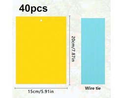 Kleverige insectenvallen - gele borden tegen vliegen en maden - set van 40