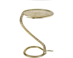 &klevering - Bijzettafel - Sidetable - Python - Slang - goud - metaal - 57 cm hoog