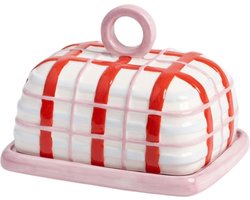 &Klevering - Boterschaaltje Plaid Pink - Schalen