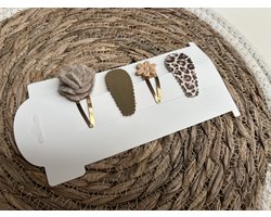Klikklak haarspeldjes Roos - kinderknipjes - klikklak - haarspeldjes voor baby - haarspeldjes - haarspeldjes meisjes - baby haaraccessoires - haarknipjes - kinderaccessoires - haarknipjes kinderen