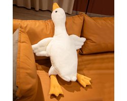 Klikkopers® - Gans Knuffel Groot - Goose 50 cm - Wit - Eend Knuffel - Xxl Knuffel - Kawaii Kussen - Kawaii Knuffel - Body Pillow - Lichaamskussen - Zwangerschapskussen