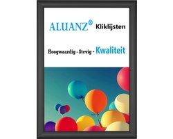 Kliklijst A4 (21x29,7cm)- ALUANZ- Zwart - Wissellijst- Posterlijst - Inclusief Beschermfolie
