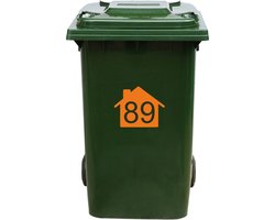 Kliko Sticker / Vuilnisbak Sticker - Nummer 89 - 22 x 17,5 - Oranje