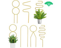 Klimhulp voor kamer- en tuinplanten - 5 stuks, metaal (goud)