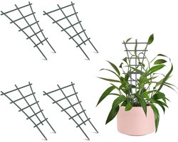 Klimhulp voor kamerplanten | Kunststof plantenbak | Tuin klimplanten support | 4 stuks