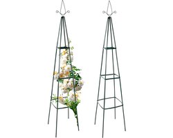 Klimop hek - Plantenklimrek - Klimop rek - Rozentoren - Rozentorenijzer - Klimop - Metaal - Groen - 35 x 35 x 195 cm
