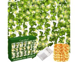 Klimop slinger met Led Verlichting- LED Fairy lights - 12 Stuks - Klimop slinger met LED lichtjes - 25 Meter Kuntsplant