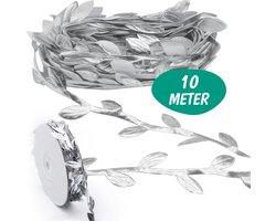 Klimop Slinger - Zilver - 10 Meter - Kerstslinger - Bladeren Slinger - Nep Planten Slingers - Jungle Decoratie - Cadeaulint