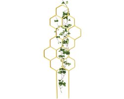 Klimplant Steun - Plantenrek Binnen - Planten Ondersteunen - Honingraat Ontwerp - 15 cm Breed - Transparant