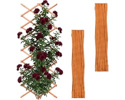 Klimplantenrek - set van 3 - 310x90 cm - uitschuifbaar - oranje