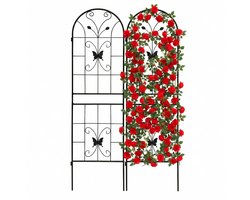 klimrek - met vlinder - 2 stuks - 50x180 cm - zwart