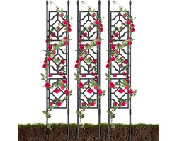 Klimrek Planten - Plantensteunen voor Klimplanten - Wandrek voor Buiten - Zwart