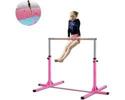 Klimrek - Rekstok - Duikelrek - Turnrek - Klimboog - Peuter en Kinderen- Verstelbaar - Roze