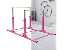 Klimrek - Rekstok - Duikelrek - Turnrek - Klimboog - Peuter en Kinderen- Verstelbaar - Roze