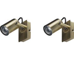KLIP - Wandlamp set van 2 - Messing - Metaal
