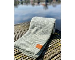 Klippan 100% eco wol ledikantdeken - Gooseye groen - 90x130cm
