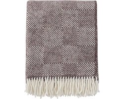 Klippan recycled wollen plaid Gooseye - 130x200cm bruin
