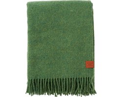 Klippan wollen plaids- True Green, 25% recycled & 75% eco lambs wool- groen- 180x200cm