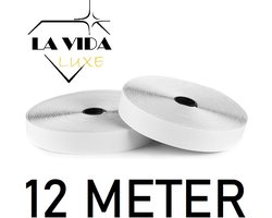 Klittenband Zelfklevend - 2 X 12 METER ( Haak en Lus )- Extra Sterk - Klittenband Sluiting - Klitteband - Velcro - Handig met klussen