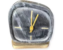 Klok op voet marmer klein