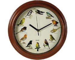 klok - vogelmelodie - wandklok - 33cm