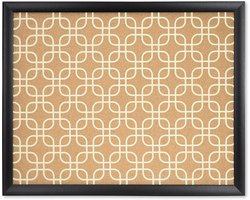 Klokken met kurk, 40,6 x 50,8 cm, zwart houten kader